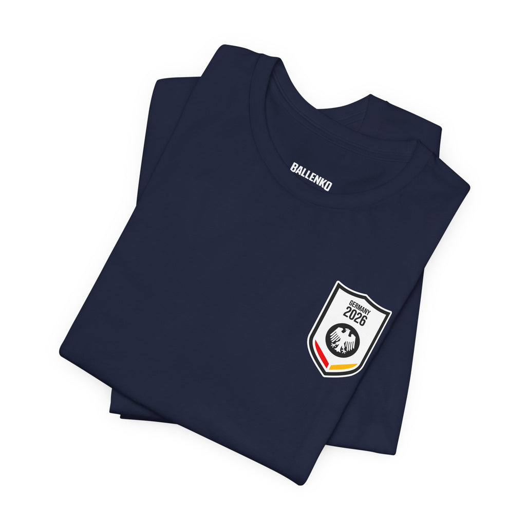 Ordnung muss sein Graphic tee — German Crest Casual Soccer Jersey Style Shirt