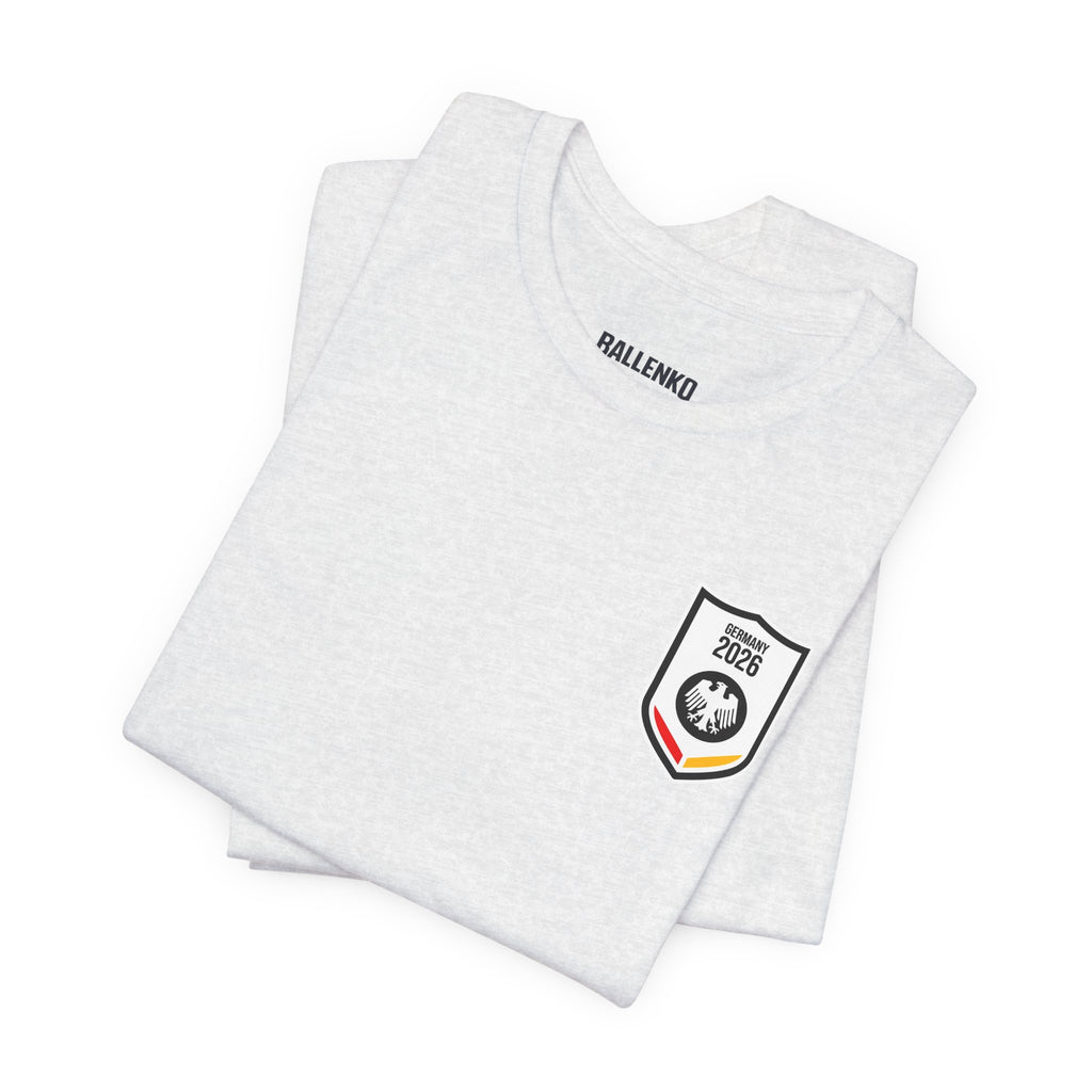 Gleich Da Wirklich Graphic tee — German Crest Casual Soccer Jersey Style Shirt