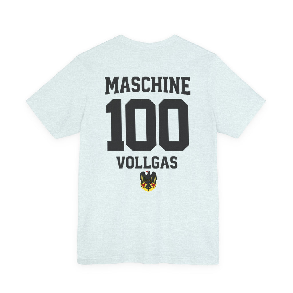 Maschine vollgas Graphic tee — German Crest Casual Soccer Jersey Style Shirt