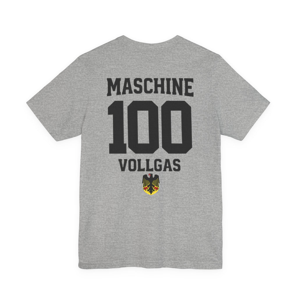 Maschine vollgas Graphic tee — German Crest Casual Soccer Jersey Style Shirt