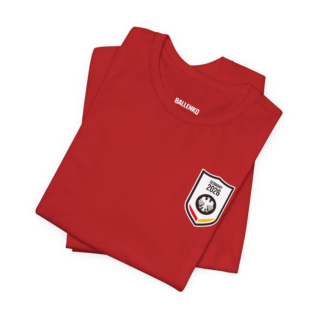 Ordnung muss sein Graphic tee — German Crest Casual Soccer Jersey Style Shirt