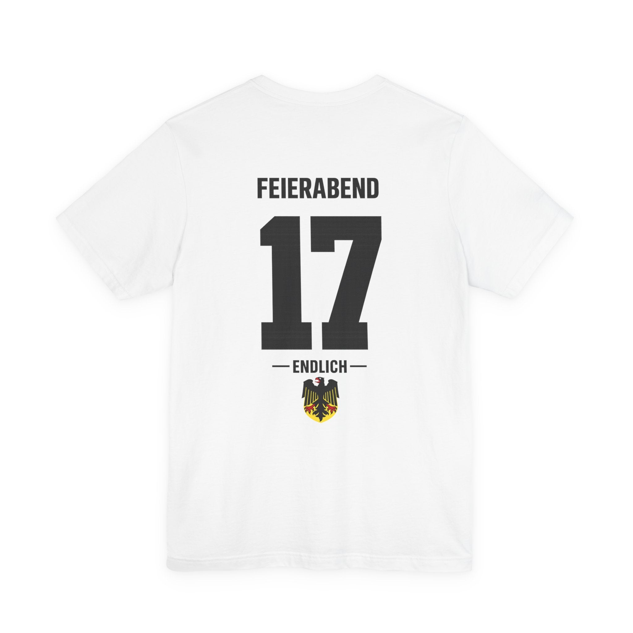 Feierabend 17 Graphic Tee — German Crest Casual Soccer Jersey Style Shirt
