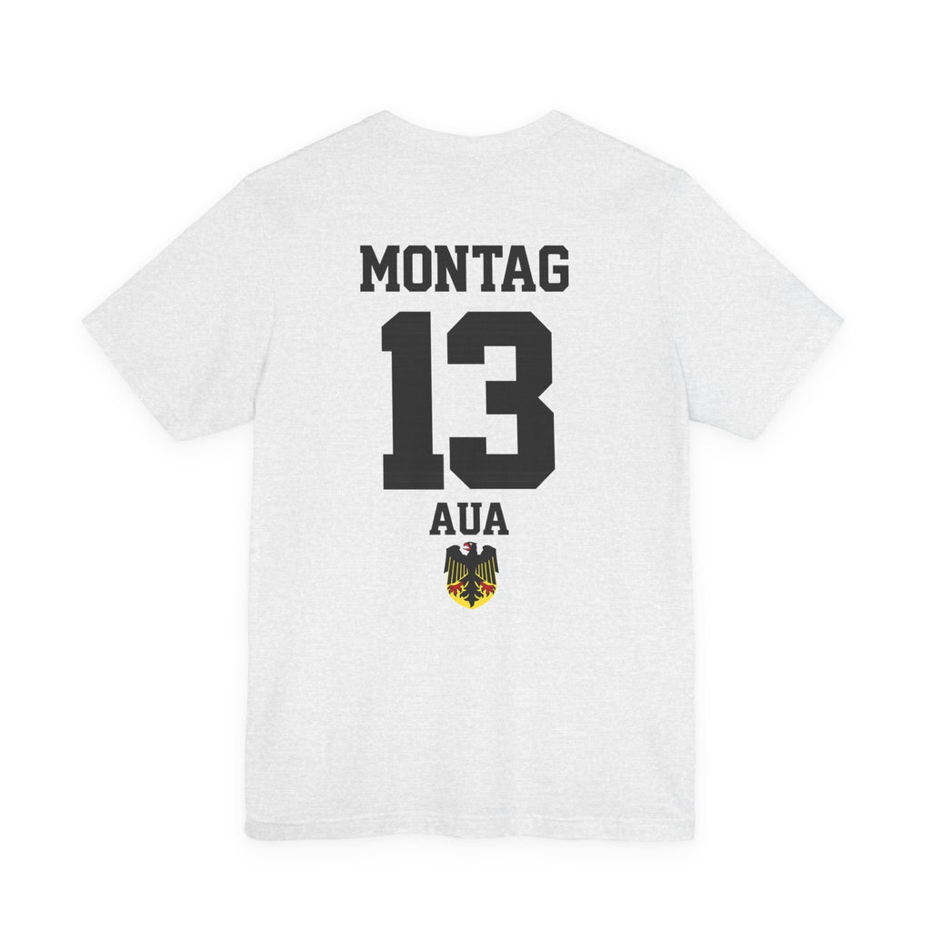 Montag Aua Graphic tee — German Crest Casual Soccer Jersey Style Shirt