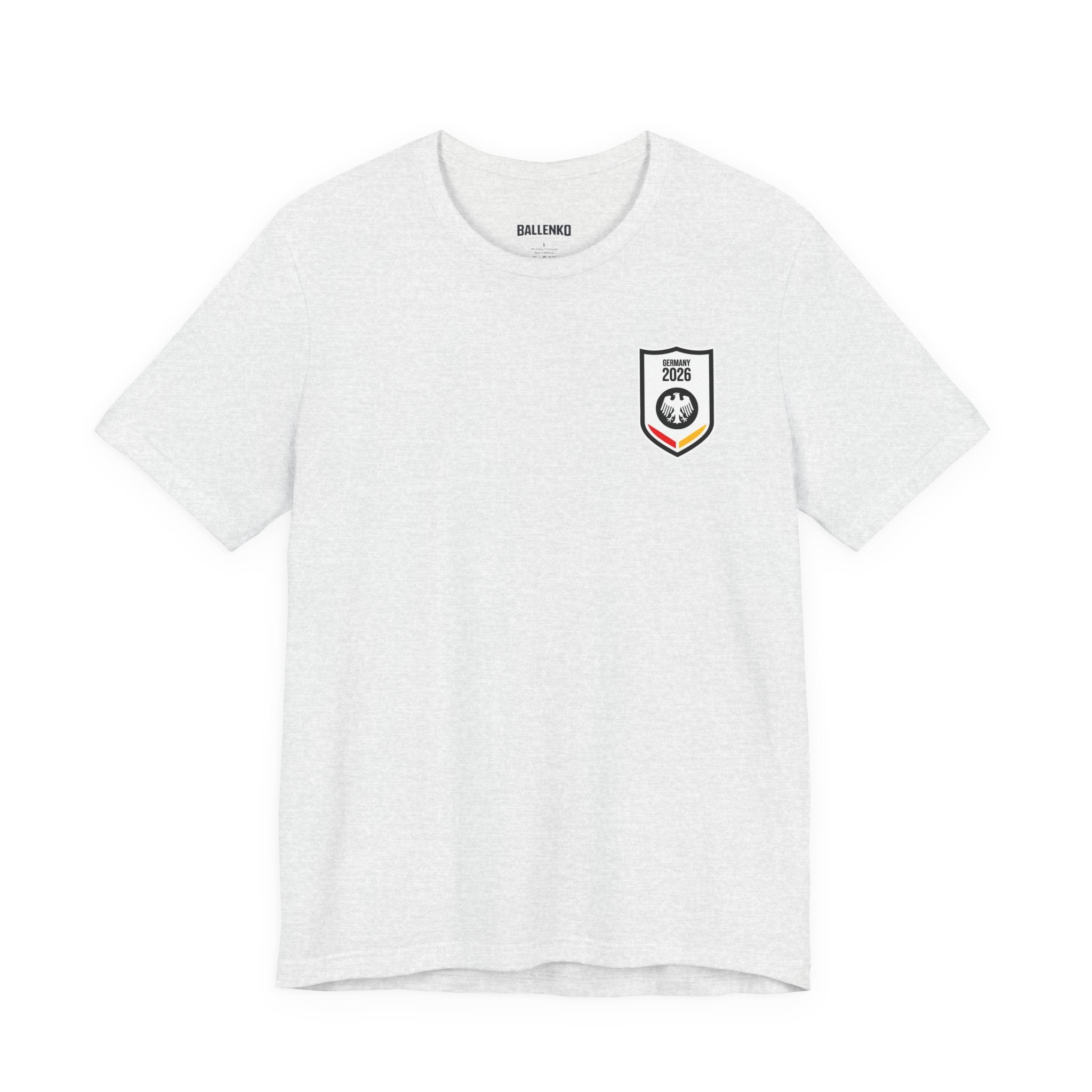 Akku leer Bite Laden Graphic tee — German Crest Casual Soccer Jersey Style Shirt