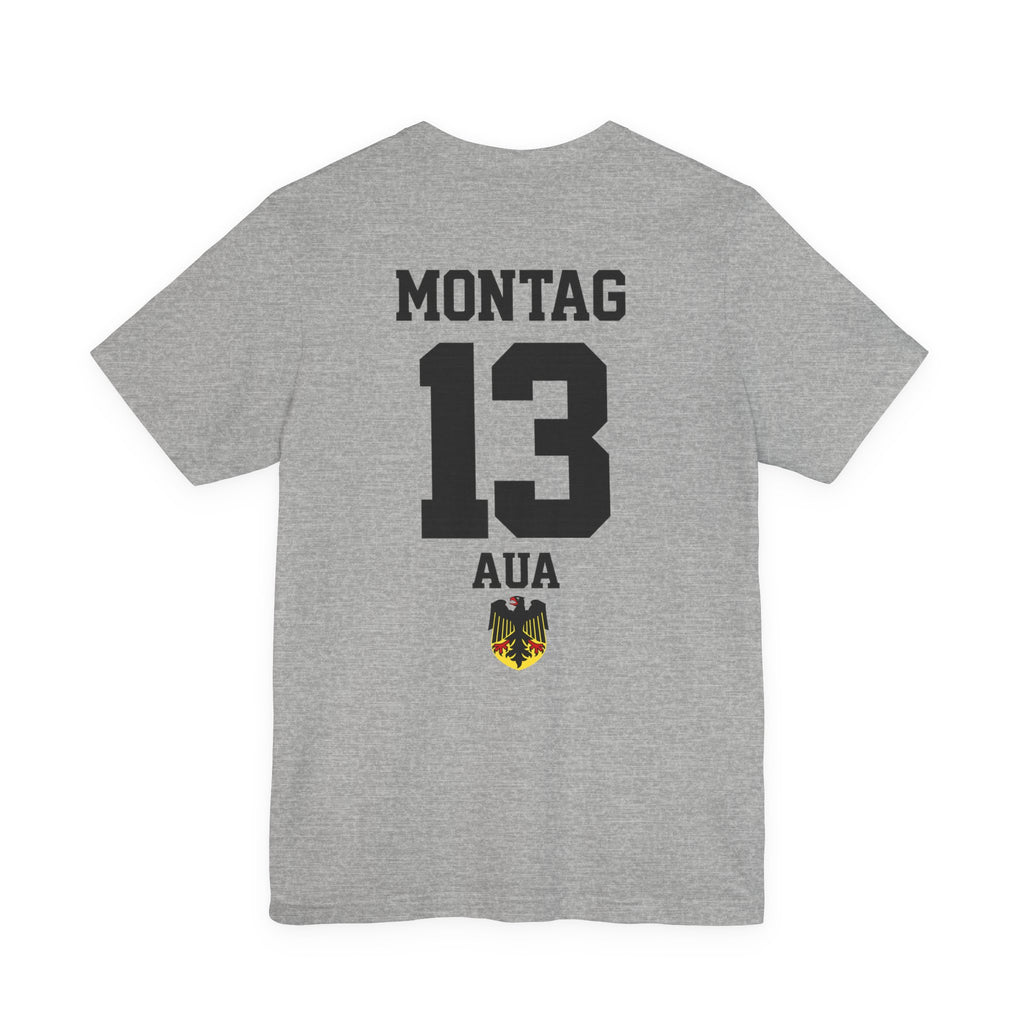 Montag Aua Graphic tee — German Crest Casual Soccer Jersey Style Shirt