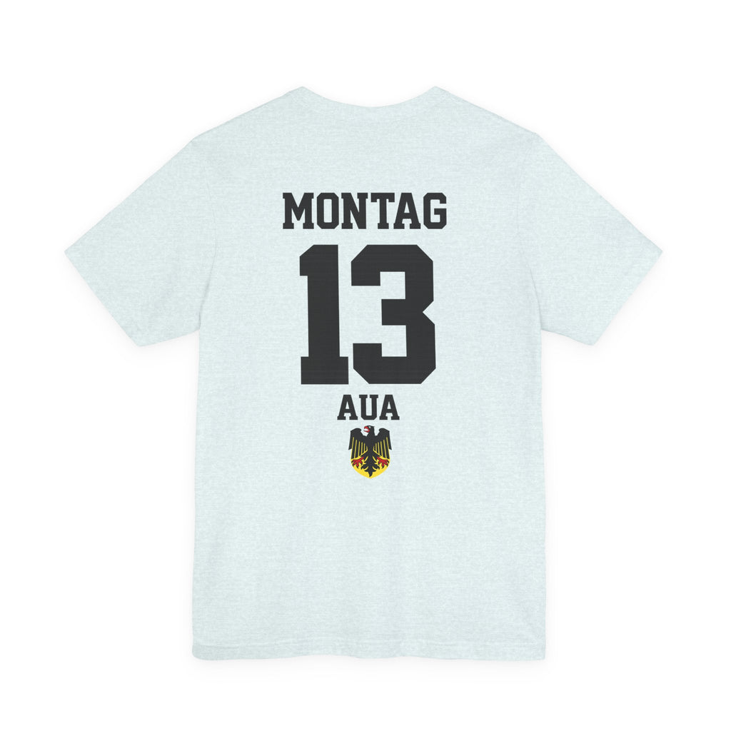 Montag Aua Graphic tee — German Crest Casual Soccer Jersey Style Shirt